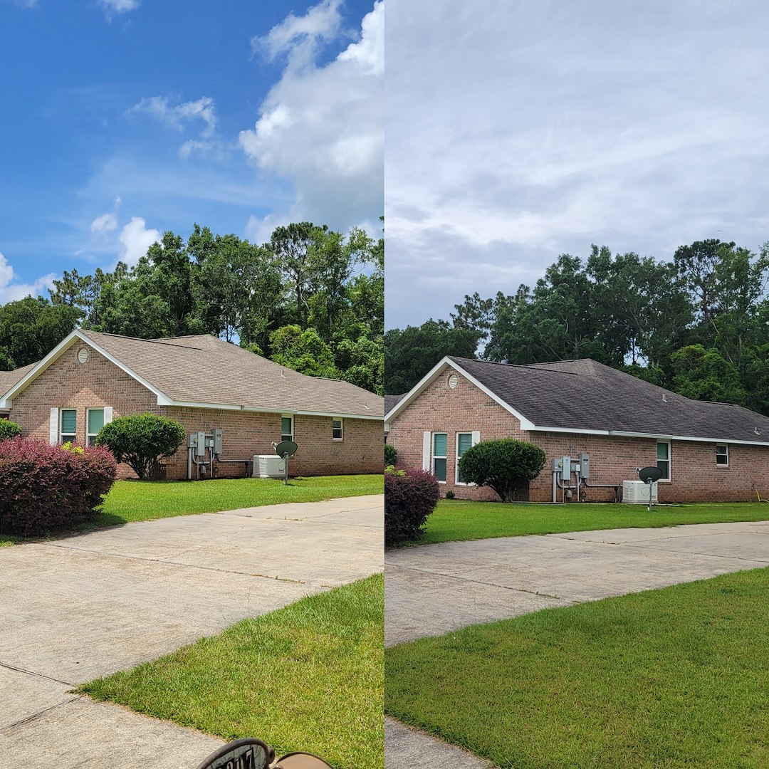 Roof Wash performed by Mike's Home Wash in Foley,  Alabama 